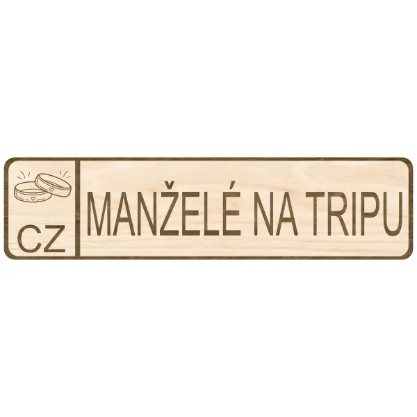 Svatební SPZ manželé na tripu