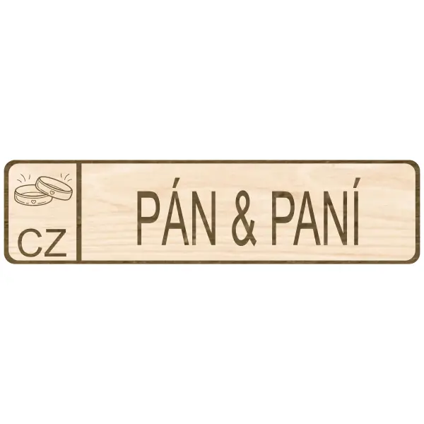 Svatební SPZ pán a paní