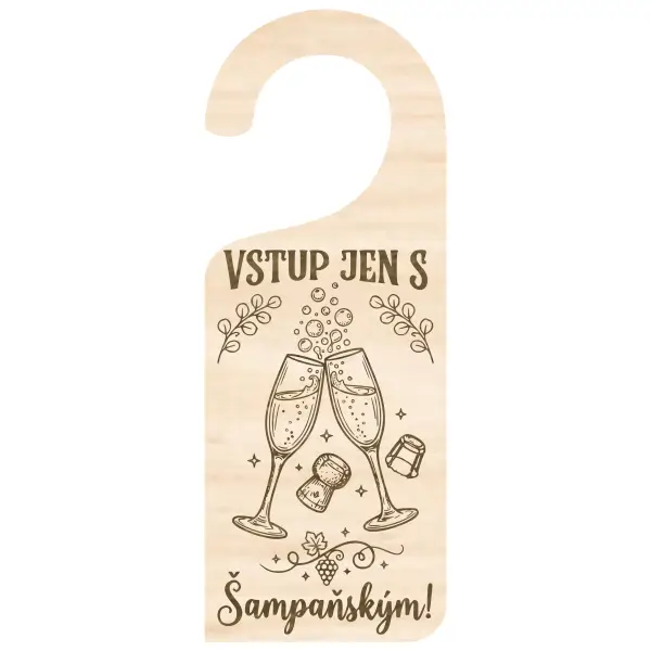 Visačka na kliku vstup jen s šampaňským